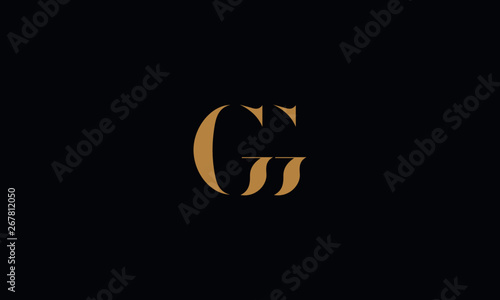 GG logo design template vector illustration minimal design