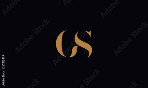 GS logo design template vector illustration minimal design