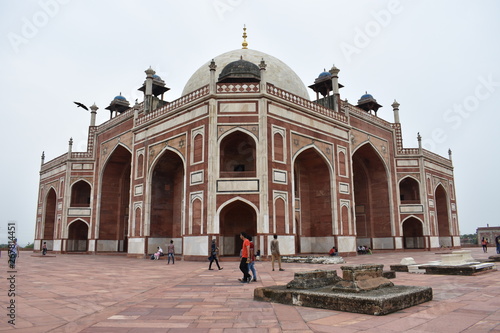 Historical sites in Delhi, India - Side view of Humayum Tomb