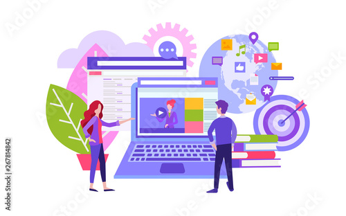training young people to gain knowledge from social media and online courses.