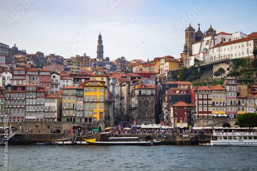 View of Porto city skyline/old town on Douro river, Portugal
