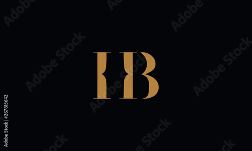 HB logo design template vector illustration minimal design