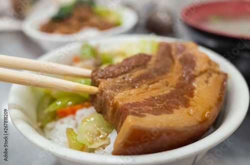soy-stewed pork with rice