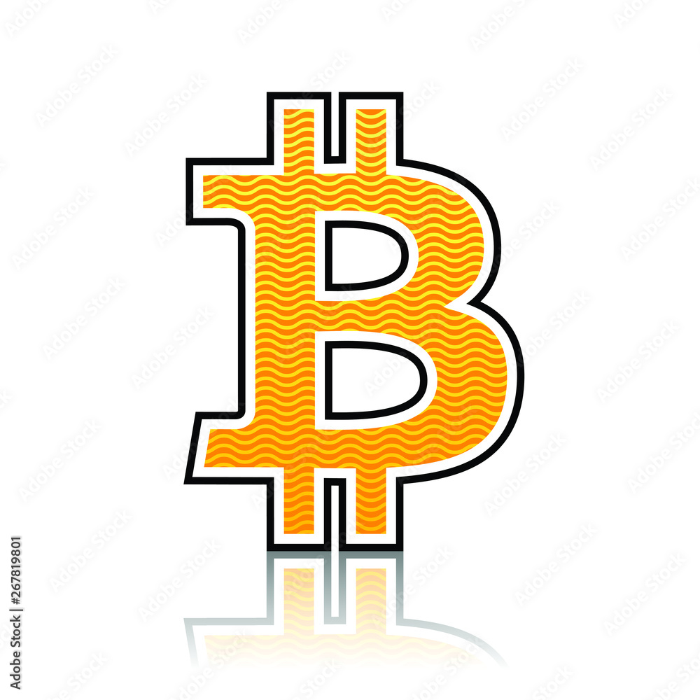 Obraz premium Bitcoin sign icon vector illustration