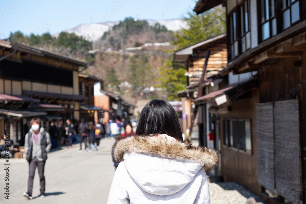 Japan - March 17th, 2018: The historic village of Shirakawa-go, a UNESCO World Heritage Site.