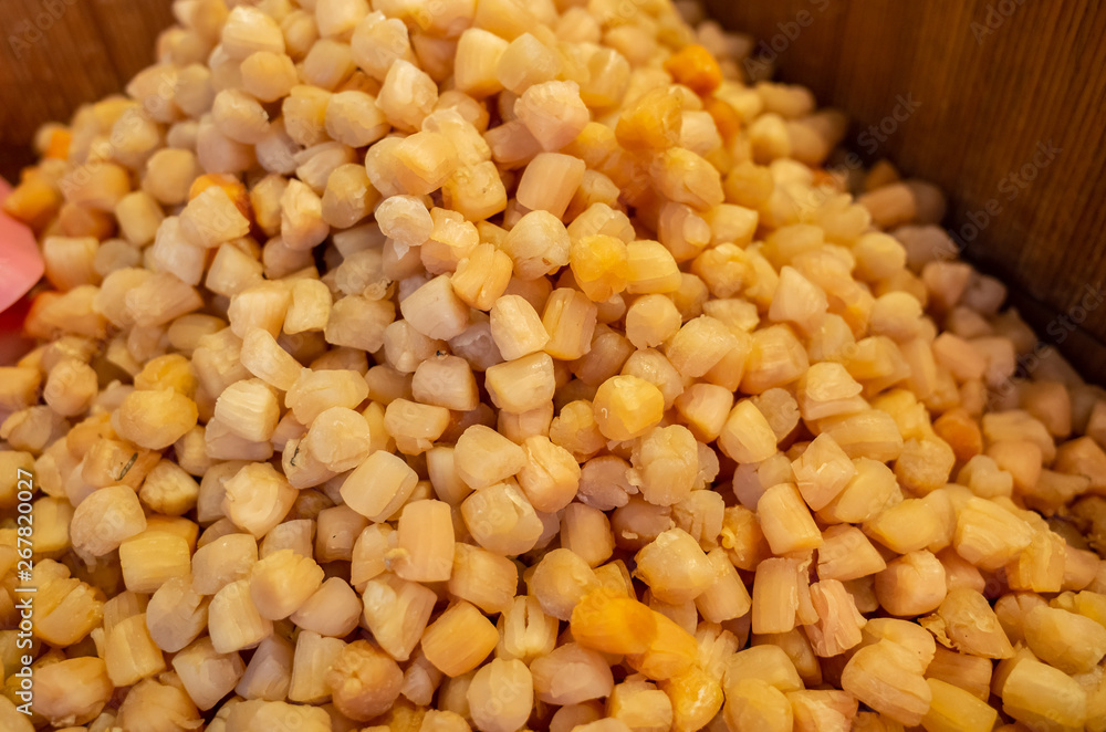 heap of dried scallop at the traditional market heap of dried scallop at the traditional market