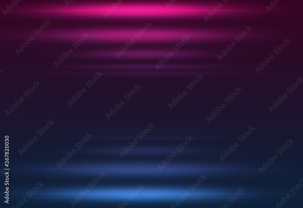 Dark abstract futuristic background. Neon lines and shapes. Neon glow and rays on a dark background Dark abstract futuristic background. Neon lines and shapes. Neon glow and rays on a dark background