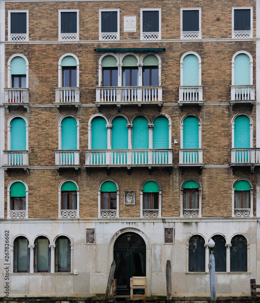 Facade building in Venice, Italy.
