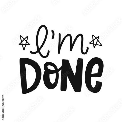 I'm done. Graduation label, banner. Hand drawn lettering