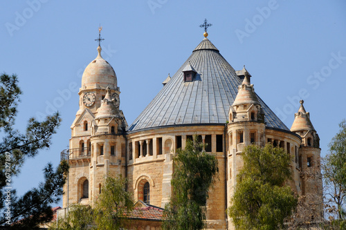 Church of Dormition on Mount Zion old city of Jerusalem
