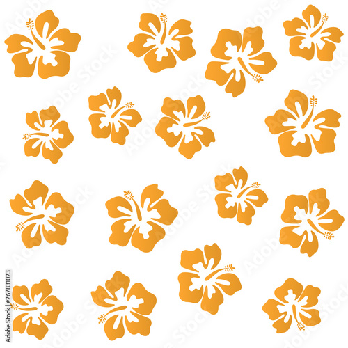 Summer hibiscus beautiful flower vector illustration