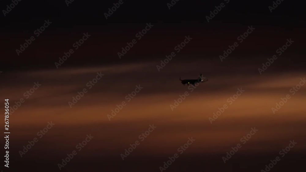 Final approach at sunset Final approach at sunset