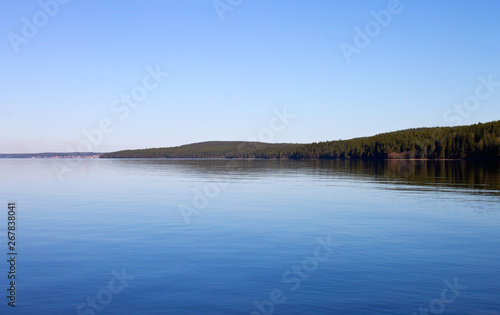Picturesque landscape of Lake Onega in the city of Petrozavodsk