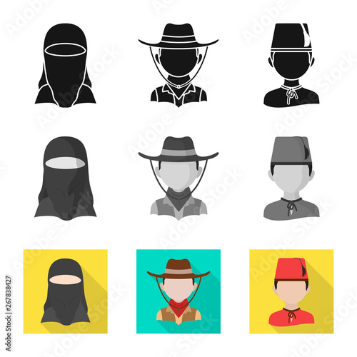 Vector design of imitator and resident icon. Collection of imitator and culture stock vector illustration.