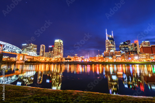 Nashville skyline night time
