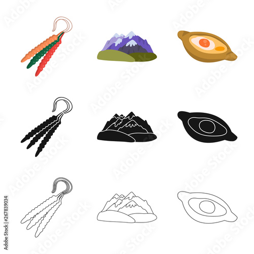 Vector design of culture and sightseeing symbol. Collection of culture and originality stock symbol for web.