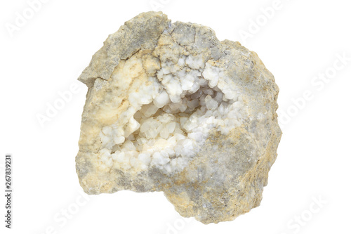 vug of the calcite in the limestone