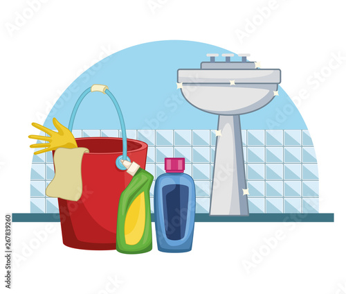 housekeeping cleaning cartoon