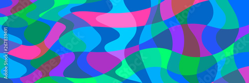 horizontal abstract colorful curve design for pattern and background