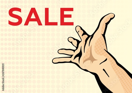 Fist male hand, proletarian protest symbol. Clenched fist held in protest. Power sign. Vector illustration