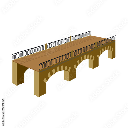 Isolated object of bridge and relocation sign. Collection of bridge and column vector icon for stock.