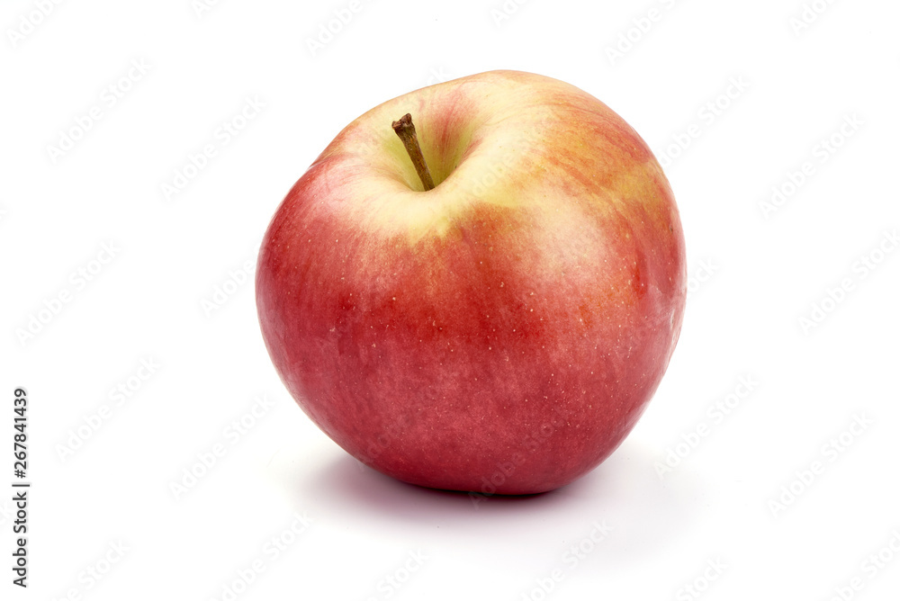 Fresh red apple, close-up, isolated on white background Fresh red apple, close-up, isolated on white background