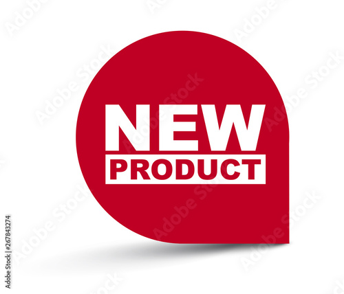 red vector banner new product