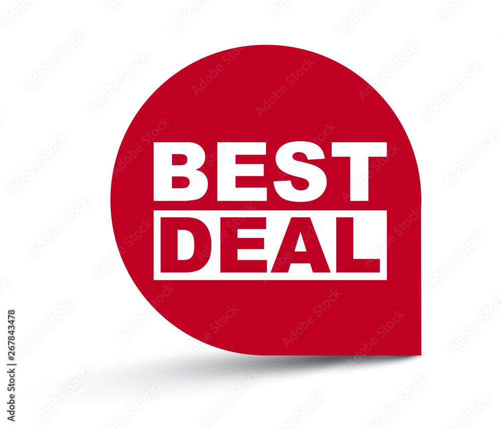 red vector banner best deal
