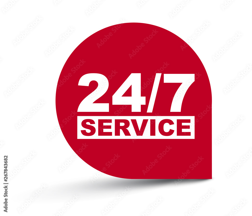 red vector banner 24/7 service red vector banner 24/7 service