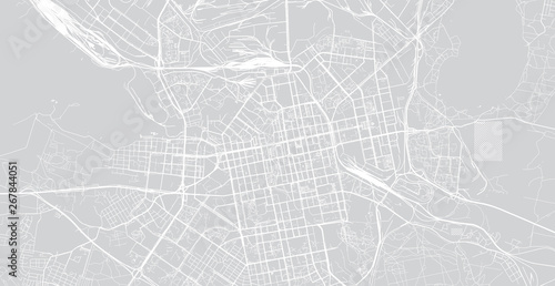 Urban vector city map of Yekaterinburg, Russia