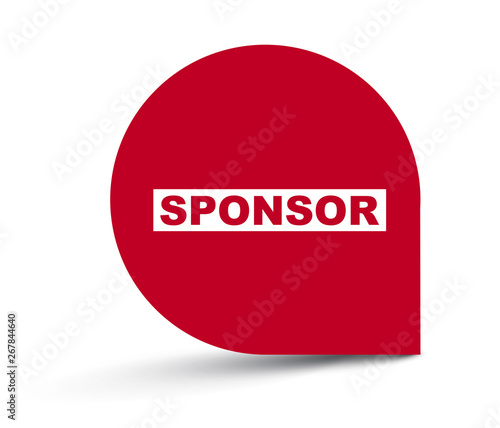 red vector banner sponsor