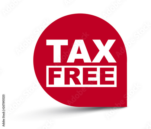 red vector banner tax free