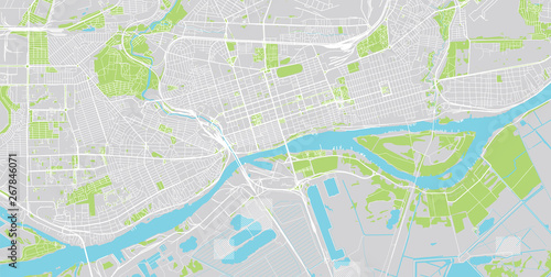 Urban vector city map of Rostov-on-Don  Russia