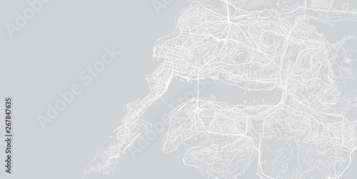 Urban vector city map of Vladivostok, Russia