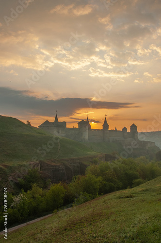 Sunrise in Kamyanets-Podilskiy fortress  Ukraine