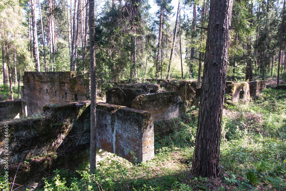 the remains of the Bibiela - Pasieki mine, which was sunk in 1917 the remains of the Bibiela - Pasieki mine, which was sunk in 1917