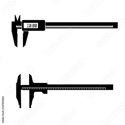 caliper icon vector , logo isolated on white background
