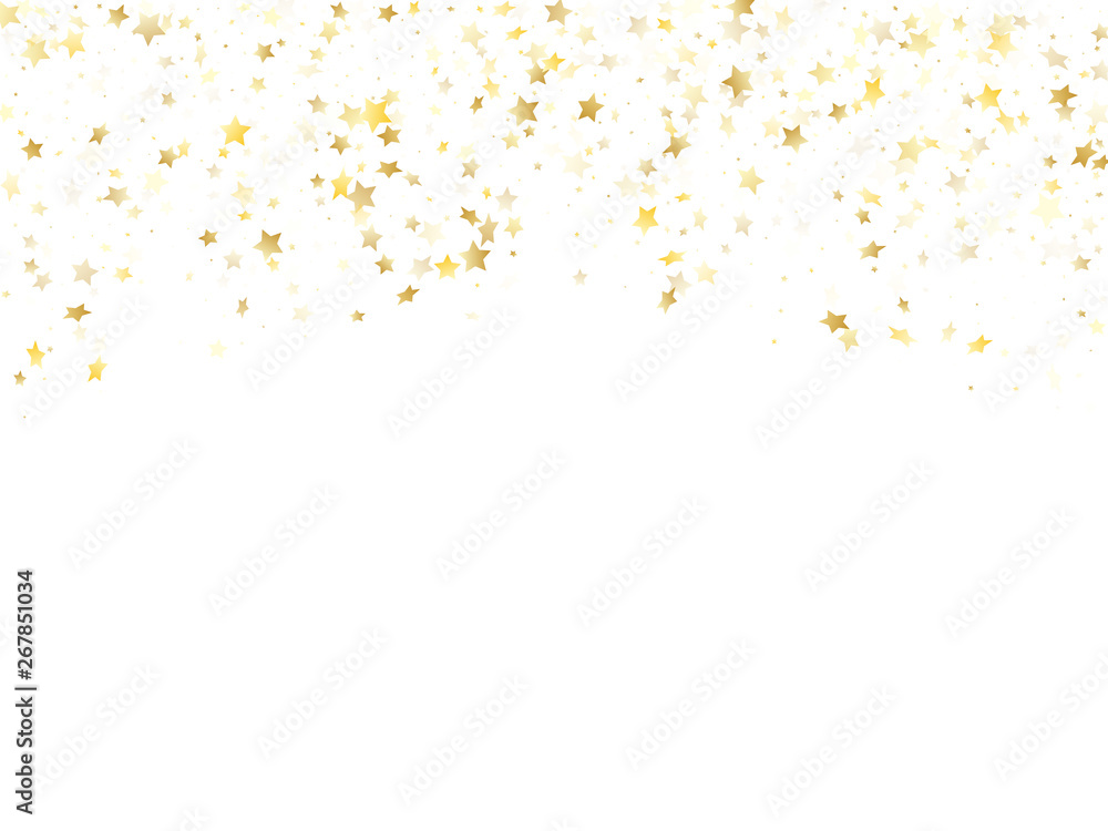 Magic gold sparkle texture vector star background. Rich gold falling magic stars on white background sparkle pattern graphic design. Birthday starburst flying backdrop. Magic gold sparkle texture vector star background. Rich gold falling magic stars on white background sparkle pattern graphic design. Birthday starburst flying backdrop.