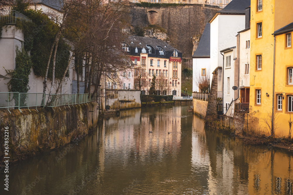 Alzette, the river crossing Luxembourg old town