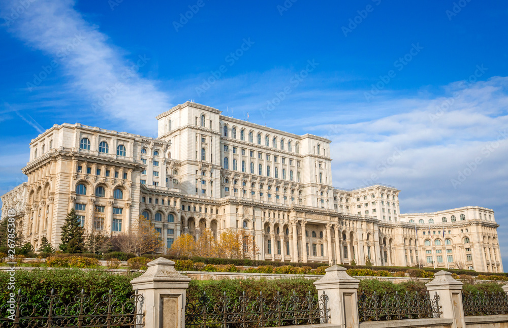 The Palace of the Parliament in Bucharest, Romania. The Palace of the Parliament in Bucharest, Romania.