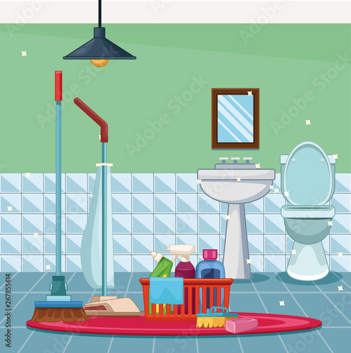 housekeeping cleaning cartoon