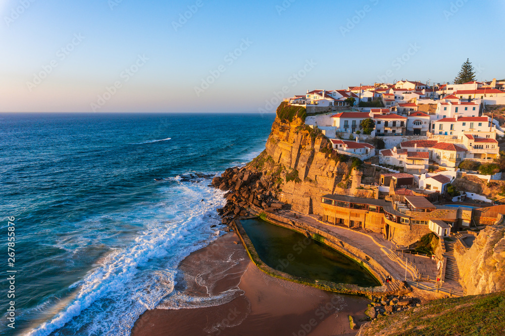 Azenhas do Mar, typical village on top of oceanic cliffs, Portugal