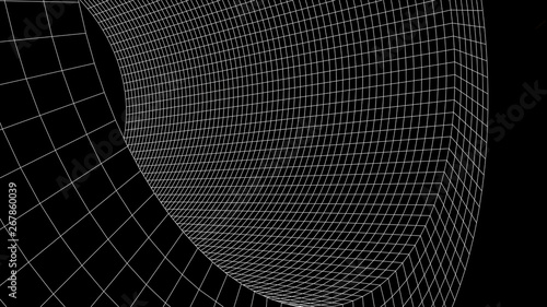 Abstract vector wireframe landscape. Abstract mesh background. Polygonal mountains. Vector illustration.