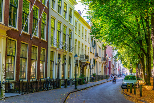 Alley alongside Lange Voorhout street in the Hague, Netherlands photo