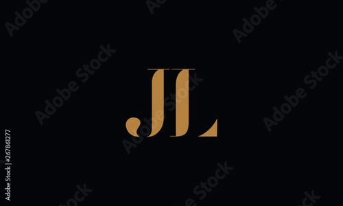 JL logo design template vector minimal design photo