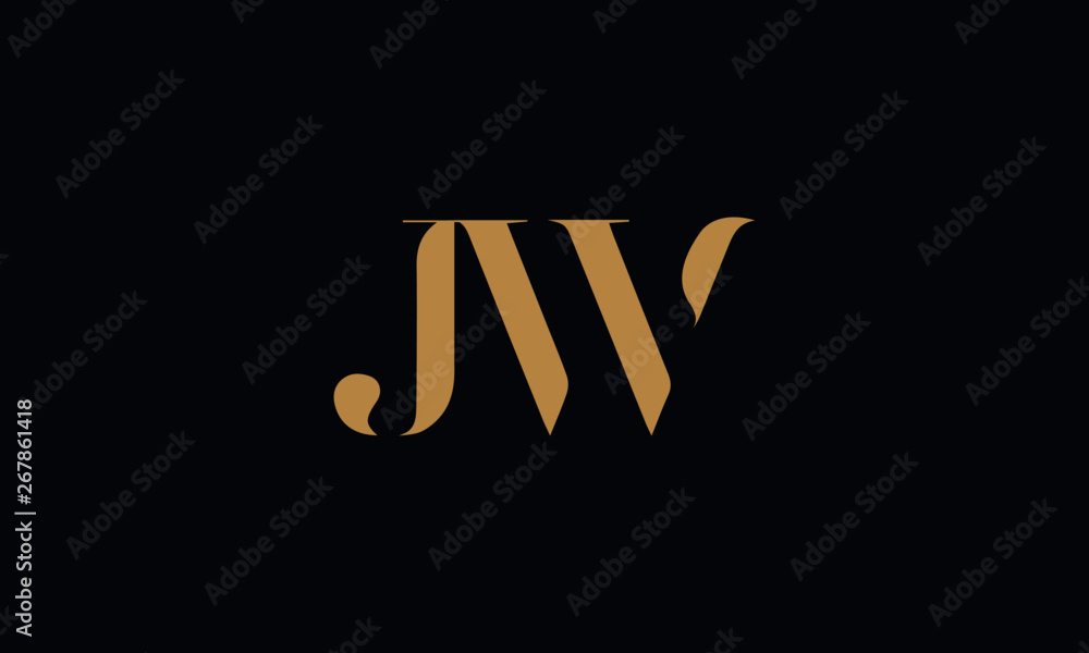 JW logo design template vector minimal design JW logo design template vector minimal design