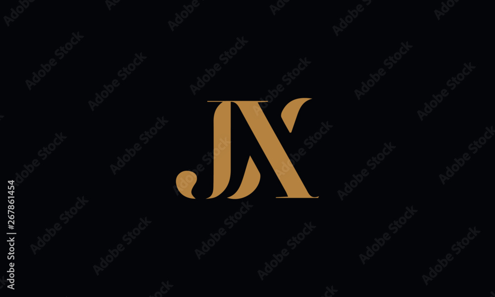 JX logo design template vector minimal design JX logo design template vector minimal design