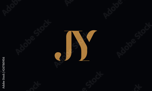 JY logo design template vector minimal design