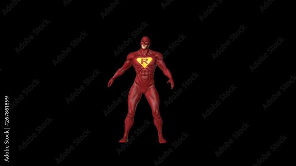 Super Hero Transparent Alpha Video Loop Animation Super Hero Transparent Alpha Video Loop Animation