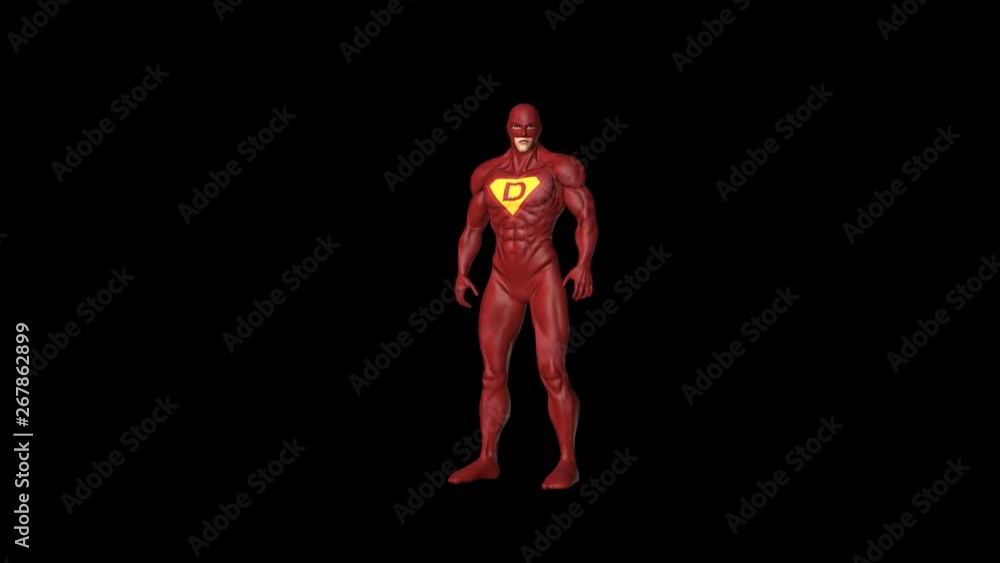 Super Hero Transparent Alpha Video Loop Animation Super Hero Transparent Alpha Video Loop Animation